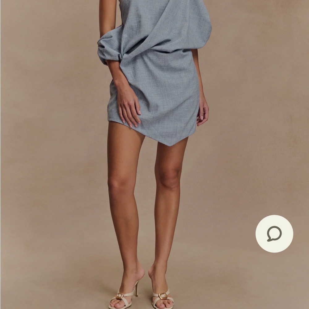 Meshki Gabriella Dress in Marble Blue
